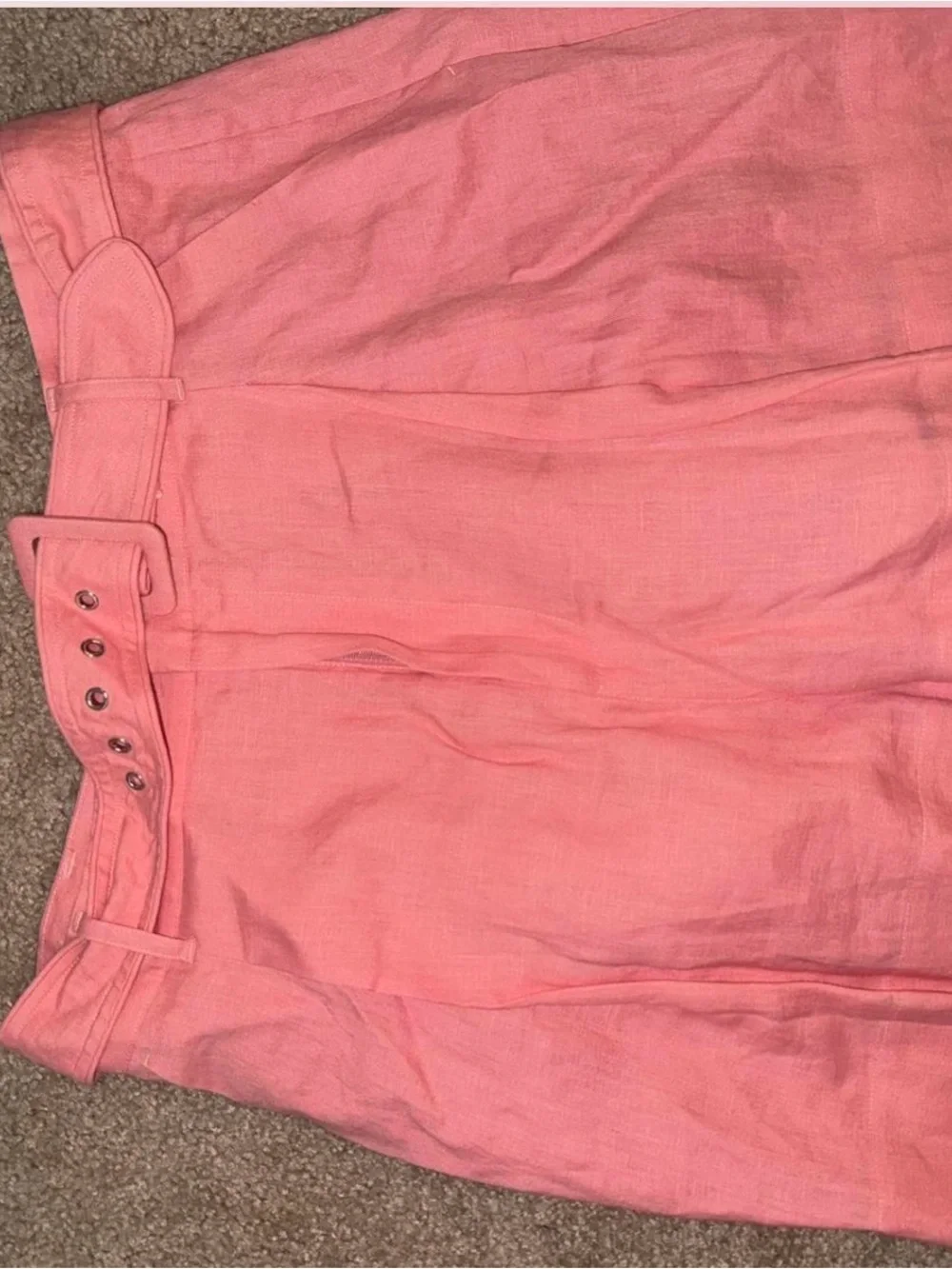 STAUD Rose Pink Linen-Blend Matching Set